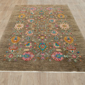 The Handmade Collection Brown Hand-Knotted Wool Kilim Rug