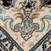 The Handmade Collection Black &amp; Beige Medallion Hand-Knotted Wool Persian Rug