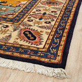 The Handmade Collection Cream &amp; Pink Medallion Hand-Knotted Wool Persian Rug