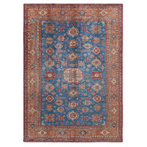 The Handmade Collection Red &amp; Blue Hand-Knotted Wool Persian Rug