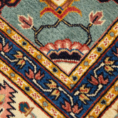 The Handmade Collection Cream &amp; Pink Medallion Hand-Knotted Wool Persian Rug