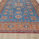 The Handmade Collection Red &amp; Blue Hand-Knotted Wool Persian Rug
