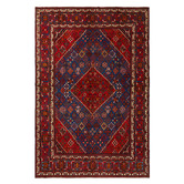 The Handmade Collection Red Hand-Knotted Wool Persian Rug