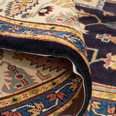 The Handmade Collection Cream &amp; Pink Medallion Hand-Knotted Wool Persian Rug
