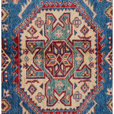 The Handmade Collection Red &amp; Blue Hand-Knotted Wool Persian Rug