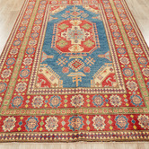The Handmade Collection Red &amp; Blue Medallion Hand-Knotted Wool Persian Rug