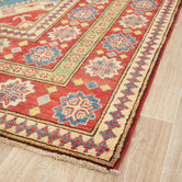 The Handmade Collection Red &amp; Blue Medallion Hand-Knotted Wool Persian Rug