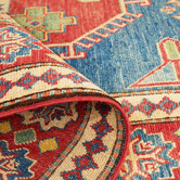 The Handmade Collection Red &amp; Blue Medallion Hand-Knotted Wool Persian Rug