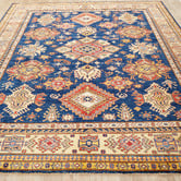 The Handmade Collection Navy Blue Medallion Hand-Knotted Wool Persian Rug