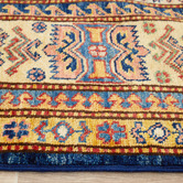 The Handmade Collection Navy Blue Medallion Hand-Knotted Wool Persian Rug
