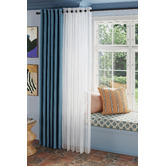Design Studios Valerian Snow White Sheer Eyelet Curtains