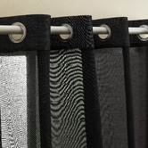 Design Studios Valerian Ebony Sheer Eyelet Curtains