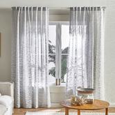 Design Studios Chevron Grey Concealed Tab Top Curtains