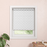 Design Studios Grey Chevron Blockout Roller Blind
