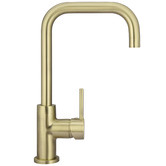 Meir Round Kitchen Sink Mixer With Square Gooseneck