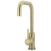 Meir Round Kitchen Sink Mixer With Square Gooseneck