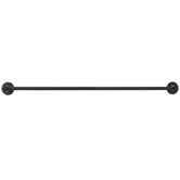 Meir Round 600mm Matte Black Double Towel Rail