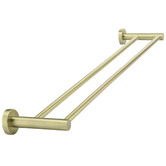 Meir Round 600mm Double Brass Towel Rail