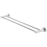 Meir Round 600mm Double Brass Towel Rail