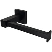 Meir Square Matte Black Toilet Roll Holder