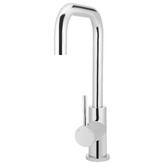 Meir Round Kitchen Sink Mixer With Square Gooseneck