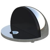 Meir Round Half-Moon Brass &amp; Rubber Door Stop