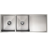 Meir Lavello 1160mm Double Stainless Steel Kitchen Sink with Drainer