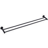 Meir Round 900mm Double Brass Towel Rail