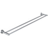 Meir Round 900mm Double Brass Towel Rail