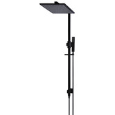 Meir Square Matt Black Twin Shower