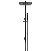 Meir Square Matt Black Twin Shower