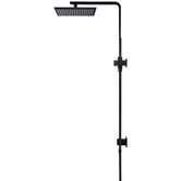 Meir Square Matt Black Twin Shower