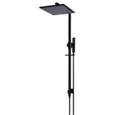 Meir Square Matt Black Twin Shower