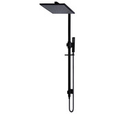 Meir Square Matt Black Twin Shower