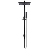 Meir Square Matt Black Twin Shower