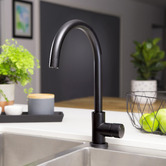 Meir Round Gooseneck Brass Sink Mixer