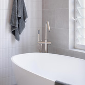 Meir Floor Mounted Bath Mixer with Hand-Held Shower