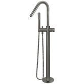 Meir Floor Mounted Bath Mixer with Hand-Held Shower
