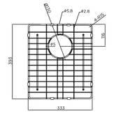 Meir Lavello 390mm Stainless Steel Sink Grid