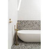 Meir Floor Mounted Bath Mixer with Hand-Held Shower