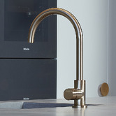 Meir Round Gooseneck Brass Sink Mixer