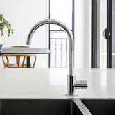 Meir Round Gooseneck Brass Sink Mixer