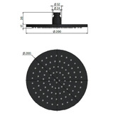 Meir Agatha 200mm Round Shower Head