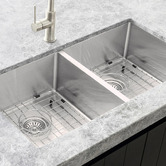 Meir Lavello 390mm Double Stainless Steel Sink Grid