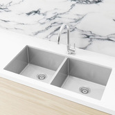 Meir 860mm Undermount Double Stainless Steel Kitchen Sink