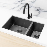 Meir Lavello 670mm Double Stainless Steel Kitchen Sink