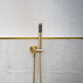 Meir Round Single Function Hand-held Shower on Adjustable Bracket