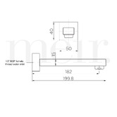 Meir Matte Black Square Bath Spout