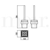 Meir Round Toilet Brush &amp; Holder Set