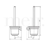Meir Round Matte Black Toilet Brush Holder